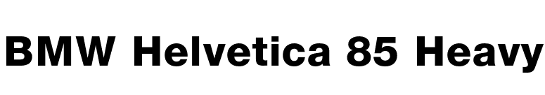 BMW Helvetica 85 Heavy font preview