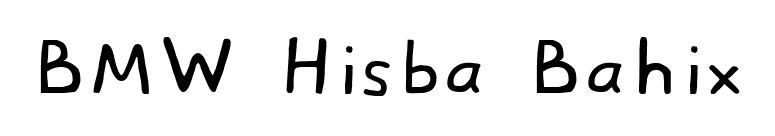 BMW Hisba Bahix font preview