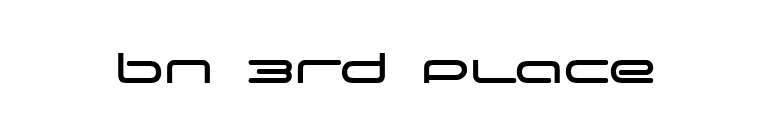 BN 3rd Place font preview