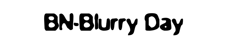 BN-Blurry Day font preview