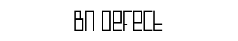 BN Defect font preview