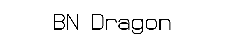 BN Dragon font preview