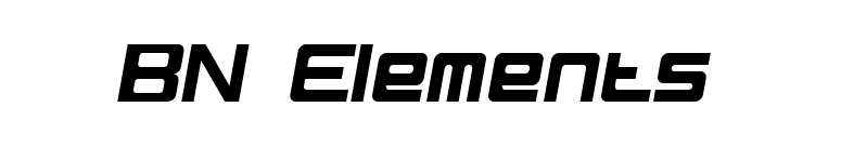 BN Elements font preview