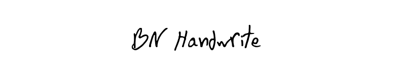 BN Handwrite font preview