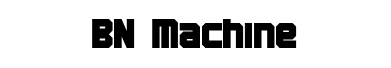 BN Machine font preview