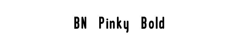 BN Pinky Bold font preview