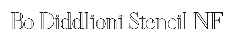 Bo Diddlioni Stencil NF font preview