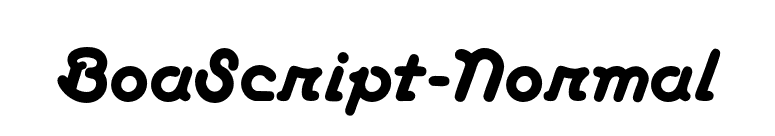 BoaScript-Normal font preview