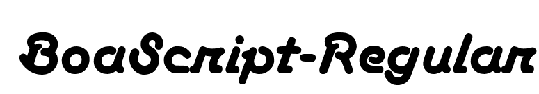 BoaScript-Regular font preview