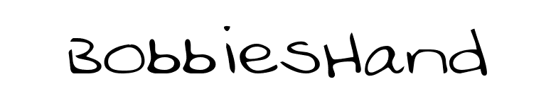 BobbiesHand font preview