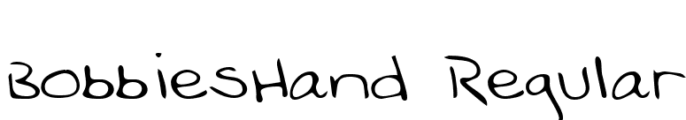 BobbiesHand Regular font preview