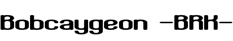 Bobcaygeon -BRK- font preview