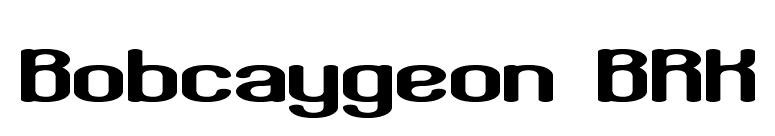 Bobcaygeon BRK font preview