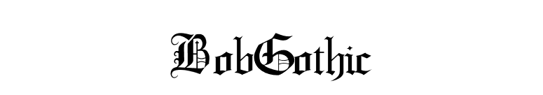 BobGothic font preview