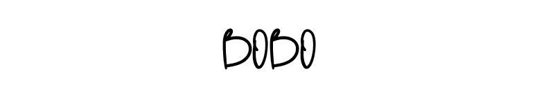 Bobo font preview