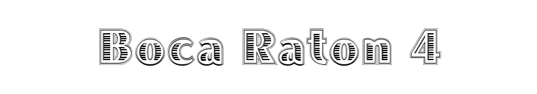 Boca Raton 4 font preview
