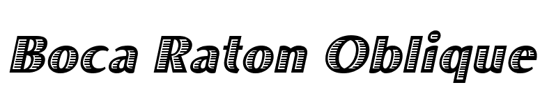 Boca Raton Oblique font preview