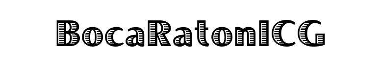 BocaRatonICG font preview