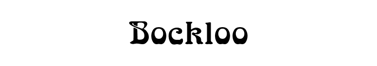 Bockloo font preview
