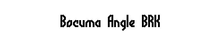 Bocuma Angle BRK font preview