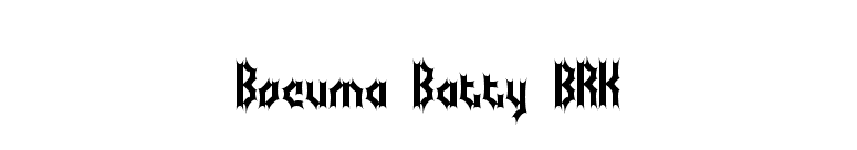 Bocuma Batty BRK font preview