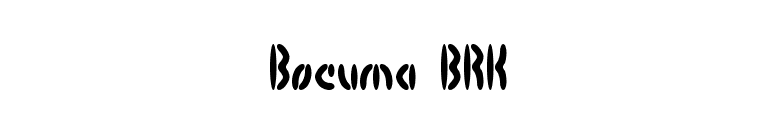 Bocuma BRK font preview