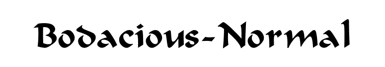 Bodacious-Normal font preview