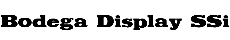 Bodega Display SSi font preview