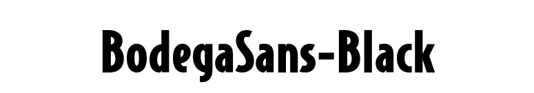 BodegaSans-Black font preview