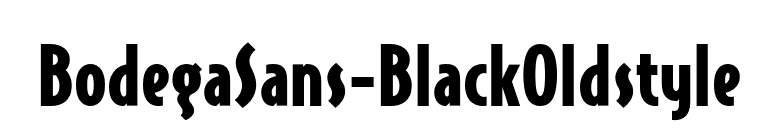 BodegaSans-BlackOldstyle font preview