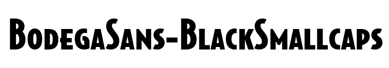 BodegaSans-BlackSmallcaps font preview