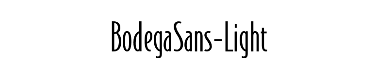 BodegaSans-Light font preview