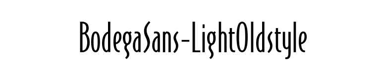 BodegaSans-LightOldstyle font preview