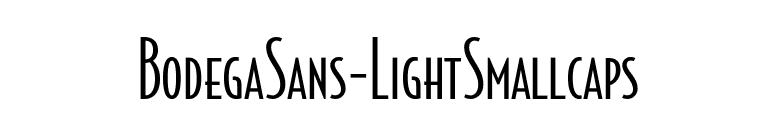 BodegaSans-LightSmallcaps font preview