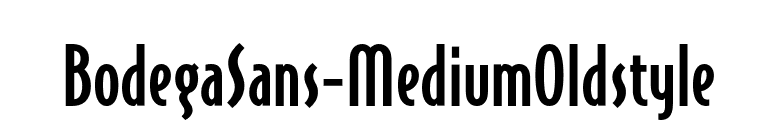 BodegaSans-MediumOldstyle font preview