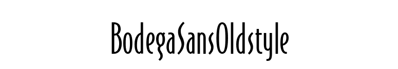 BodegaSansOldstyle font preview