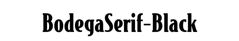 BodegaSerif-Black font preview