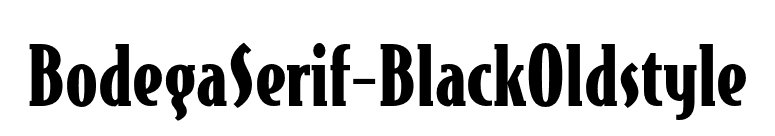 BodegaSerif-BlackOldstyle font preview