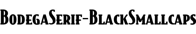 BodegaSerif-BlackSmallcaps font preview