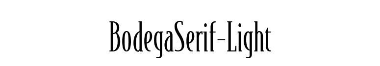 BodegaSerif-Light font preview