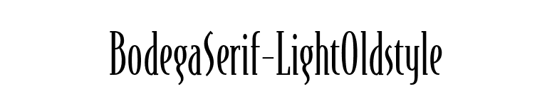BodegaSerif-LightOldstyle font preview