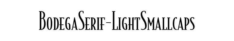 BodegaSerif-LightSmallcaps font preview