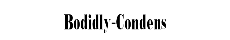 Bodidly-Condens font preview