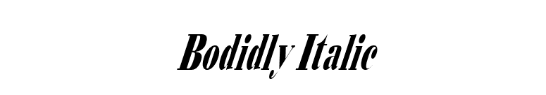 Bodidly Italic font preview
