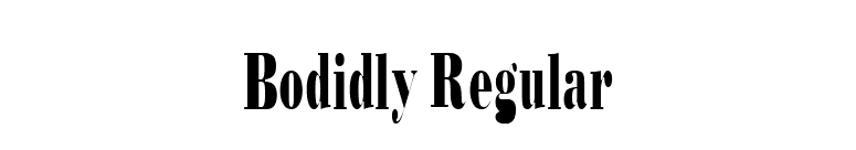 Bodidly Regular font preview
