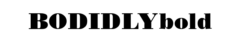 BODIDLYbold font preview