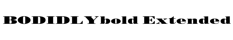 BODIDLYbold Extended font preview