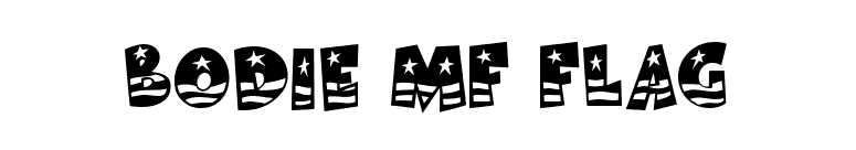 Bodie MF Flag font preview