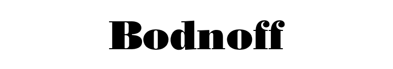 Bodnoff font preview