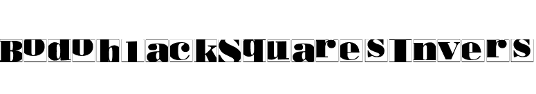 BodoblackSquaresInvers font preview